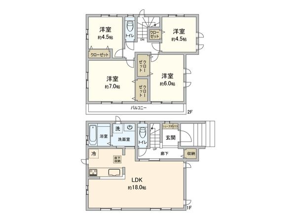 原町田2丁目 新築戸建 C号棟 間取図(平面図)