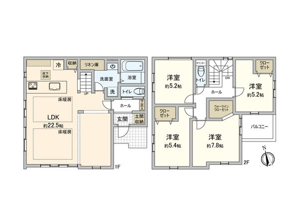 成瀬が丘3丁目 新築戸建 間取図(平面図)