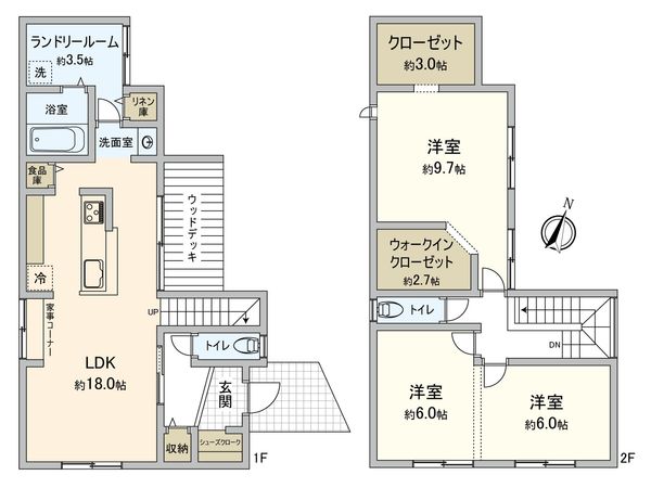 金井1丁目 戸建 間取図(平面図) 金井1丁目 戸建 間取図(平面図)