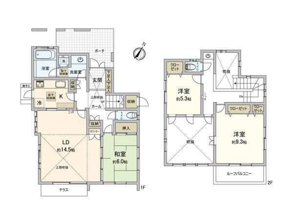 真光寺1丁目 戸建 間取図(平面図) 真光寺1丁目 戸建 間取図(平面図)