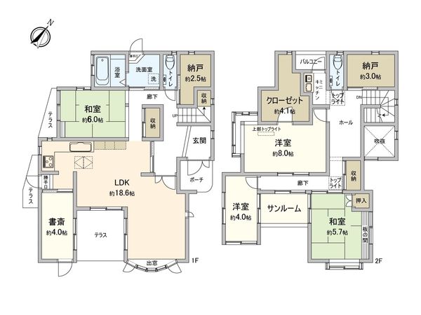 町田市大蔵町 戸建 間取図(平面図)
