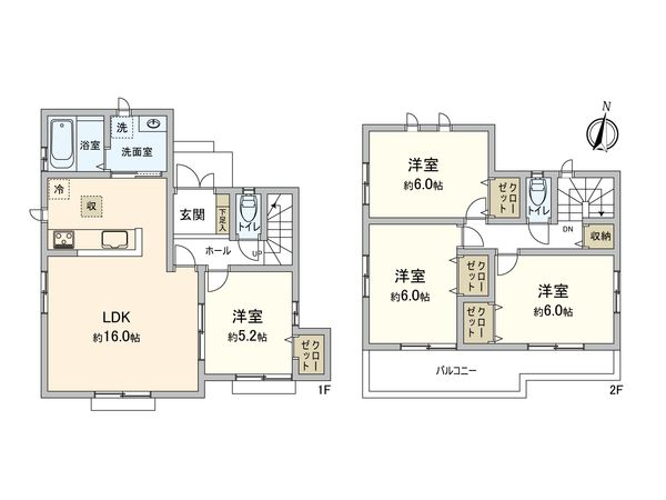 本町田 新築戸建 1-1号棟 間取図(平面図) 本町田 新築戸建 1-1号棟 間取図(平面図)