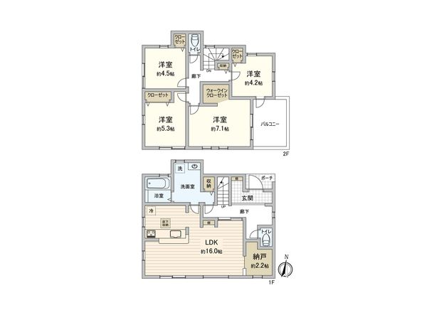 図師町 新築戸建 1号棟 間取図(平面図) 図師町 新築戸建 1号棟 間取図(平面図)