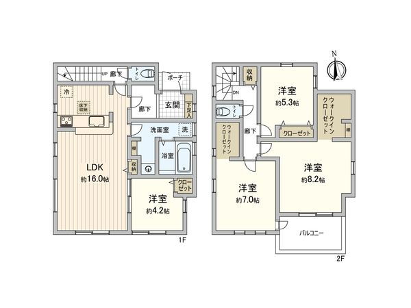 図師町 新築戸建 3号棟 間取図(平面図) 図師町 新築戸建 3号棟 間取図(平面図)