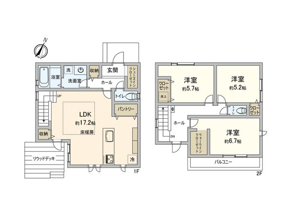 西成瀬2丁目 新築戸建 間取図(平面図)