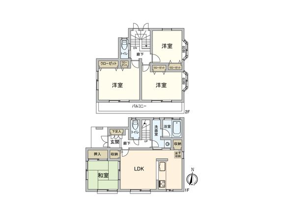 山崎町 戸建 間取図(平面図) 山崎町 戸建 間取図(平面図)