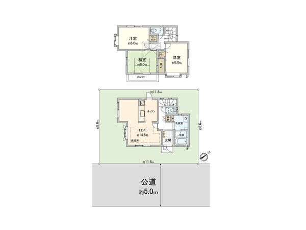南大谷7丁目 戸建 間取図(平面図) 南大谷7丁目 戸建 間取図(平面図)