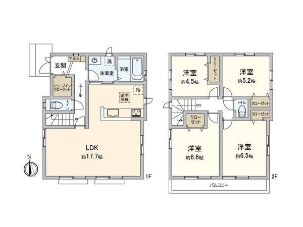 成瀬2丁目 新築戸建 D号棟 間取図(平面図) 成瀬2丁目 新築戸建 D号棟 間取図(平面図)