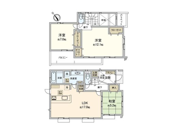 図師町 新築戸建 4号棟 間取図(平面図) 図師町 新築戸建 4号棟 間取図(平面図)