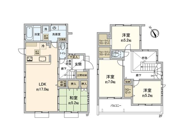 図師町 新築戸建 6号棟 間取図(平面図) 図師町 新築戸建 6号棟 間取図(平面図)