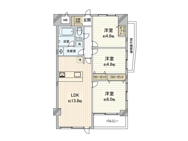 アスティオン鹿沼公園 間取図(平面図) 間取図(平面図)