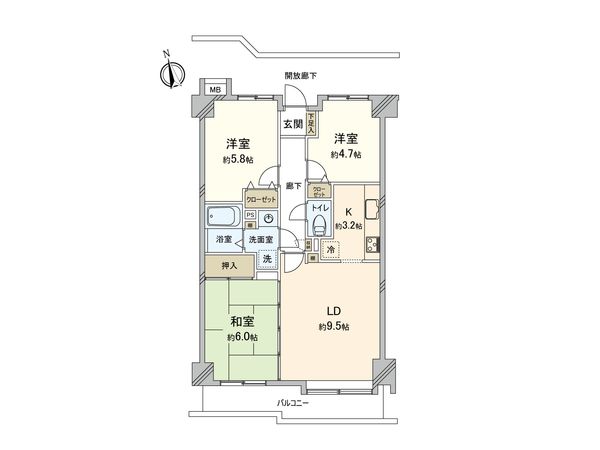 バルール町田 間取図(平面図) 間取図(平面図)