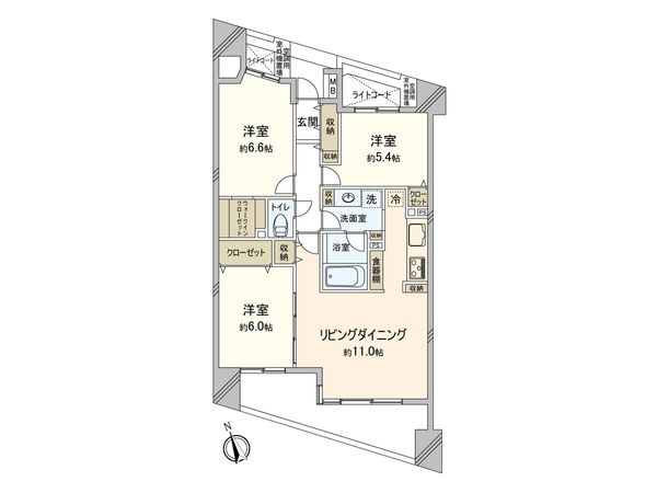 クリオ淵野辺七番館 間取図(平面図) クリオ淵野辺七番館 間取図(平面図)