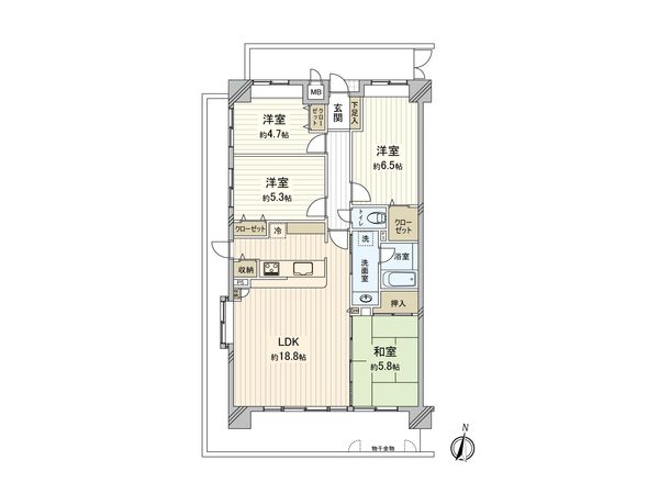 サンライズステージ淵野辺Ⅰ 間取図(平面図) サンライズステージ淵野辺Ⅰ 間取図(平面図)