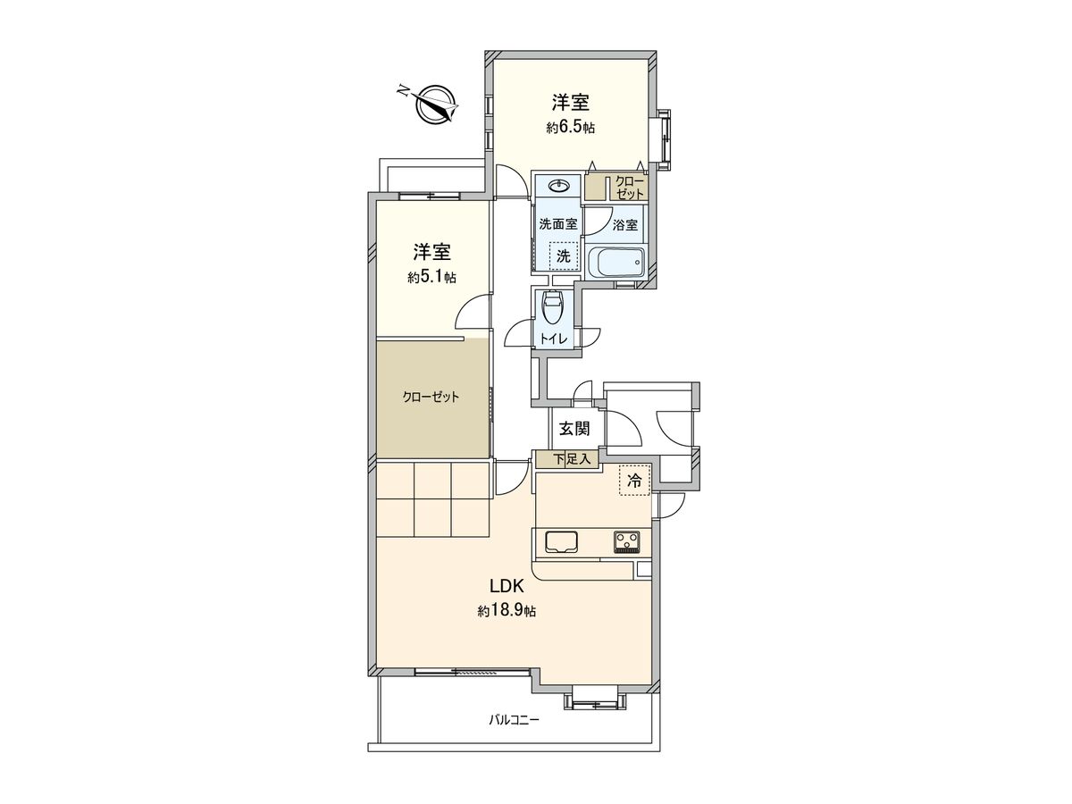 コスモ玉川学園前 間取図(平面図) 間取図(平面図)