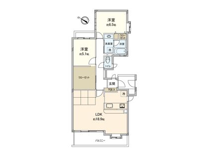 コスモ玉川学園前 間取図(平面図)