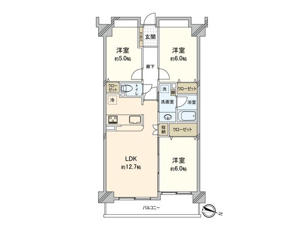 ハイホーム淵野辺 間取図(平面図)