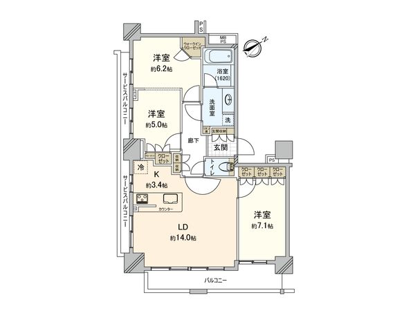 ライオンズタワー相模原ステーショングランデ 間取図(平面図) 間取図(平面図)