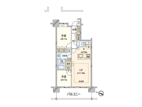 アンビックス町田フラックスステージ 間取図(平面図) アンビックス町田フラックスステージ 間取図(平面図)