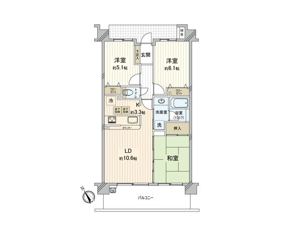 レーベンハイム古淵オーシェルベルデ 間取図(平面図)