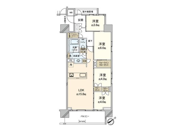 イニシア町田 間取図(平面図) 間取図(平面図)