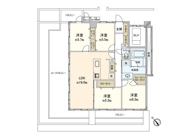 日神パレステージ町田Ⅲ 間取図(平面図)