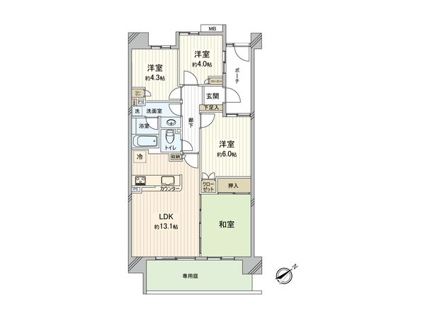 ユニヴェルシオール学園の丘 間取図(平面図)