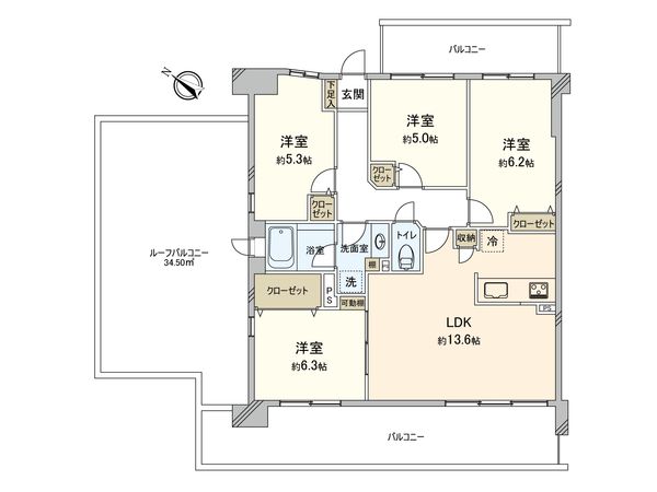 セントラルコート古淵 間取図(平面図) セントラルコート古淵 間取図(平面図)