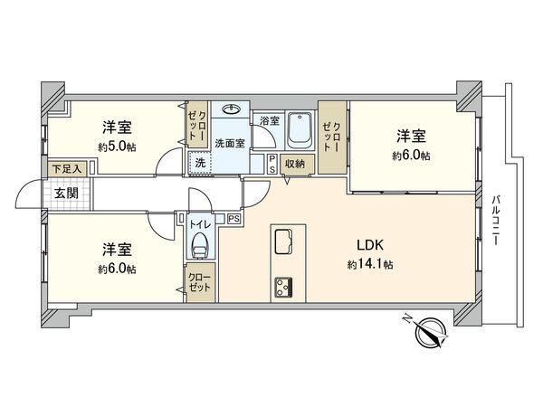 藤和シティコープ町田 間取図(平面図) 藤和シティコープ町田 間取図(平面図)