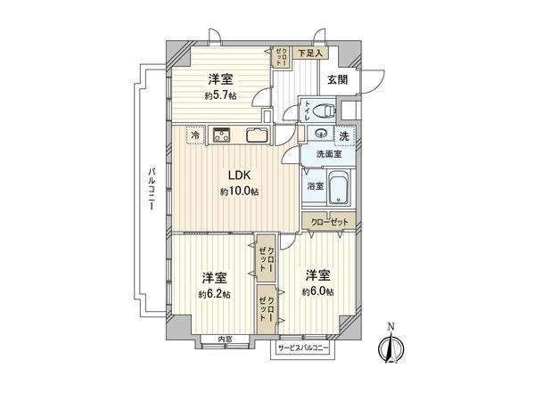 ライフシティ淵野辺 間取図(平面図) 間取図(平面図)