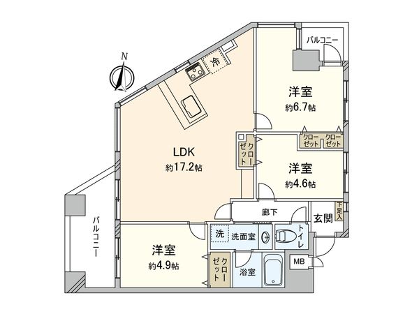 ロアーブルガーデン淵野辺 間取図(平面図) ロアーブルガーデン淵野辺 間取図(平面図)