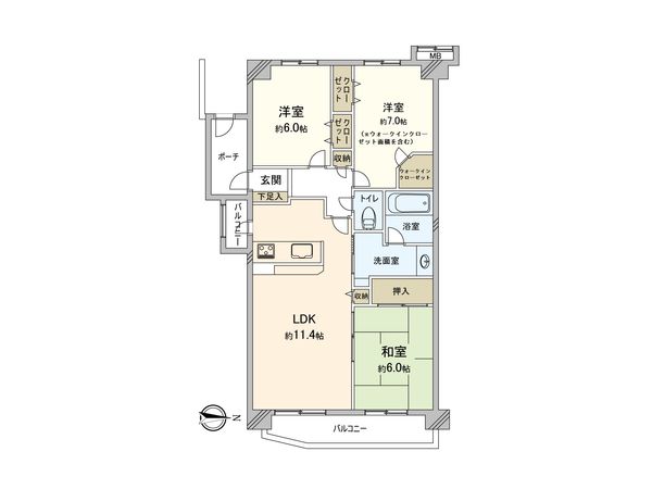 ナイスアーバン古淵 間取図(平面図) 間取図(平面図)