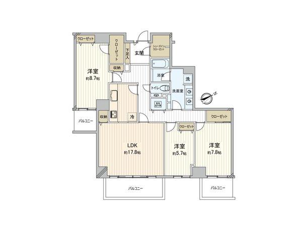 エステスクエア成瀬 壱番館 間取図(平面図) エステスクエア成瀬 壱番館 間取図(平面図)