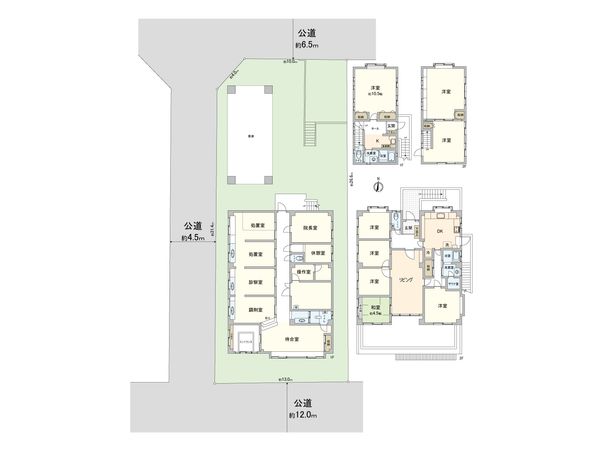 青葉区奈良町 診療所兼戸建 間取図(平面図) 青葉区奈良町 診療所兼戸建 間取図(平面図)