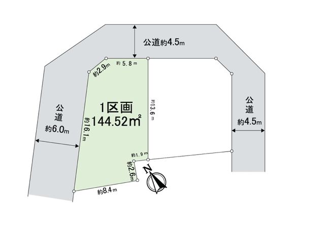 王禅寺西6丁目土地 1区画 区画図 王禅寺西6丁目土地 1区画 区画図