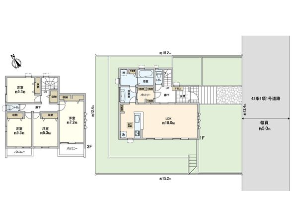 金井ヶ丘3丁目 土地 建物プラン例 (間取り図)