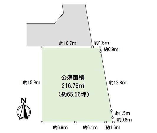 王禅寺東3丁目 土地(古家有) 区画図 王禅寺東3丁目 土地(古家有) 区画図