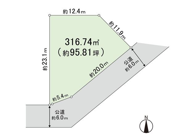 王禅寺東2丁目 土地 地形図