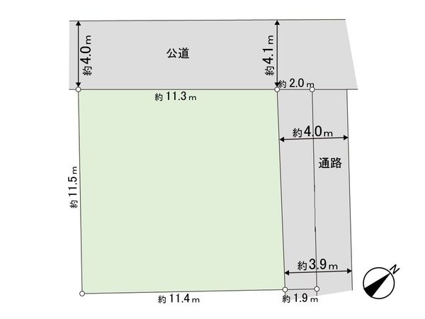 川崎市麻生区白鳥3丁目 土地 敷地図