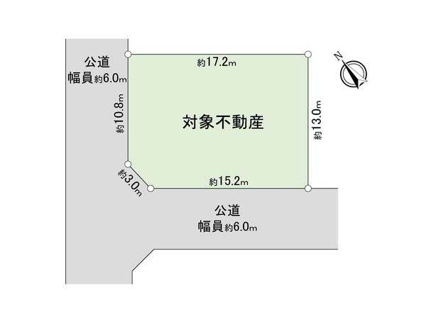 白鳥2丁目土地(古家有) 区画図 白鳥2丁目土地(古家有) 区画図