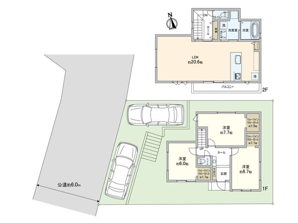 千代ヶ丘 新築戸建 全4邸 4号棟 間取図(平面図) 間取図(平面図)