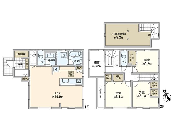 王禅寺東5丁目新築戸建3号棟 間取図(平面図)