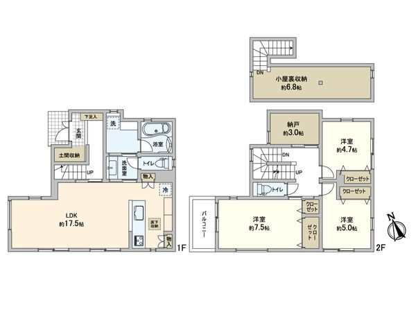 王禅寺東5丁目新築戸建4号棟 間取図(平面図)