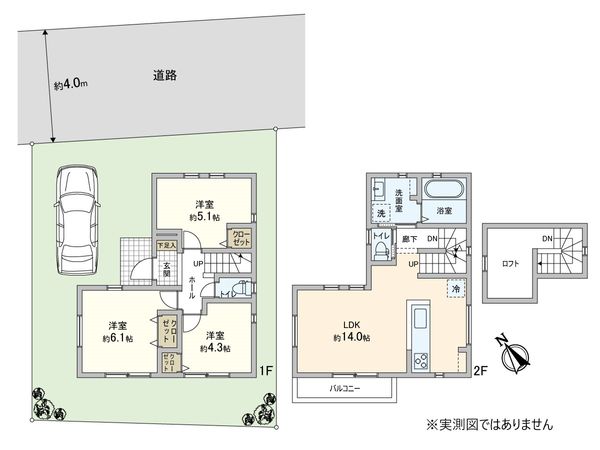 能ヶ谷6丁目 新築戸建 間取図(平面図) 間取図(平面図)