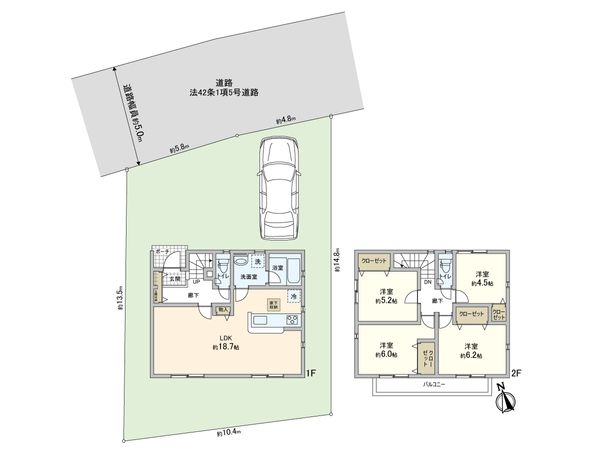 川崎市麻生区東百合丘1丁目新築戸建 間取図(平面図)