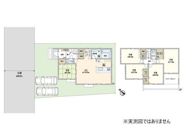稲城市平尾4丁目 新築戸建 1号棟 間取図(平面図) 間取図(平面図)