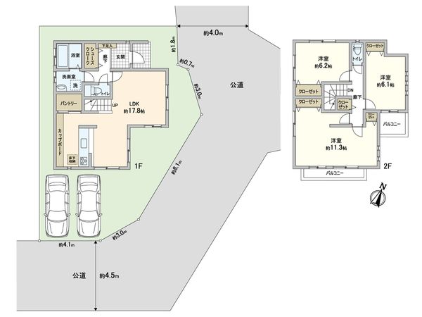 東百合丘4丁目 戸建 間取図(平面図)