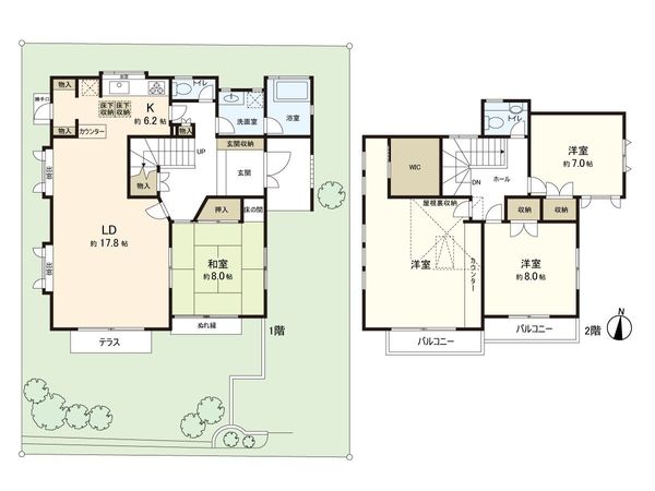 王禅寺西2丁目 戸建 間取図(平面図) 王禅寺西2丁目 戸建 間取図(平面図)