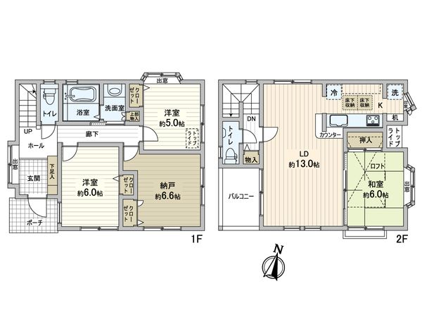 平尾1丁目 戸建 間取図(平面図)