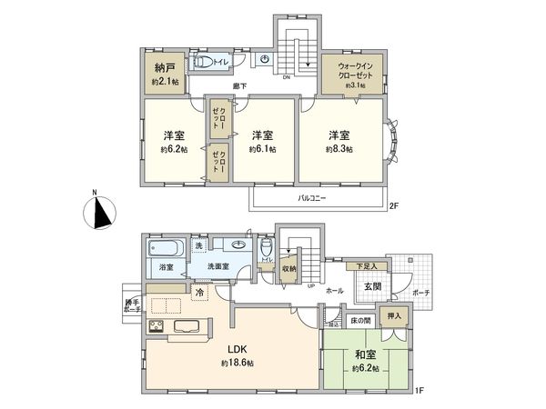 川崎市麻生区向原3丁目戸建て 間取図(平面図)